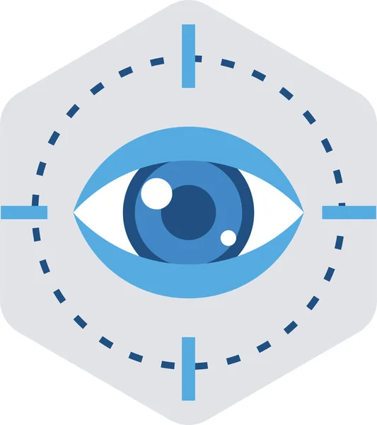 Eye Vision Flat Vector Icon — Stock Vector