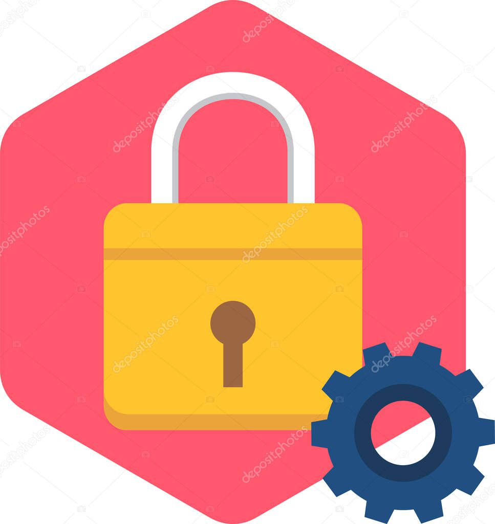 padlock icon vector illustration