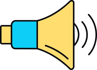 megafon simgesinin vektör illüstrasyonu