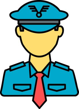 Polis simgesi, vektör illüstrasyonu 