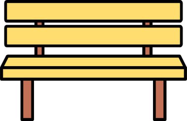 Ahşap bir bankın vektör çizimi