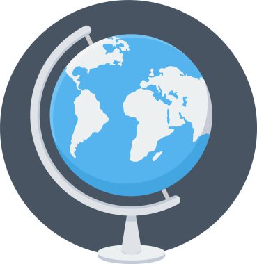 Dünya küresel vektör simgesi