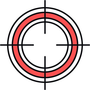 Hedef simgenin vektör illüstrasyonu