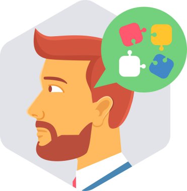 Konuşma balonu olan bir adamın vektör çizimi