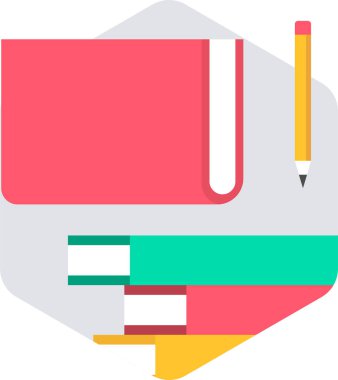 renkli kalem vektör simgesi