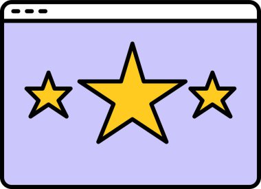 Bir yıldız simgesinin vektör illüstrasyonu