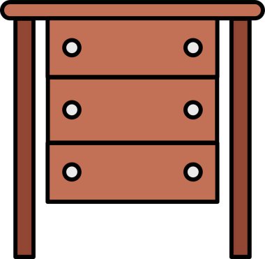 Bir karikatür dolabının vektör çizimi