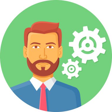 Sakallı ve iş adamı.