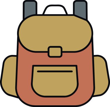 okul sırt çantası vektör illüstrasyonu