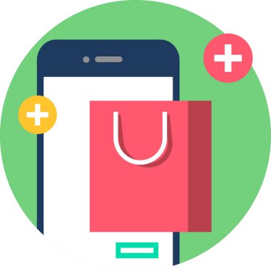 alışveriş poşeti vektör simgesi