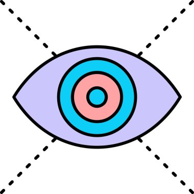 Mavi göz simgesinin vektör illüstrasyonu