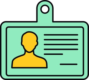 kimlik kartı vektör simgesi