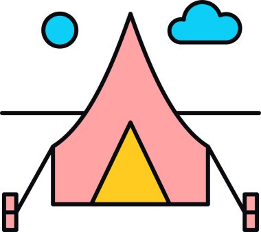 bir uyarı işaretinin karikatür vektör çizimi