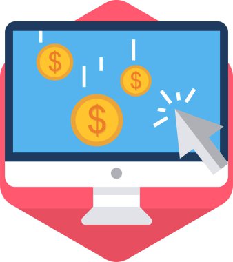 seo ve pazarlama düz vektör simgesi