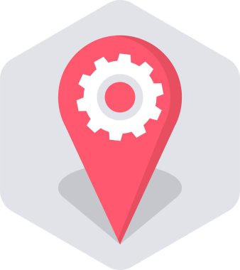 harita işaretleyici düz vektör simgesi