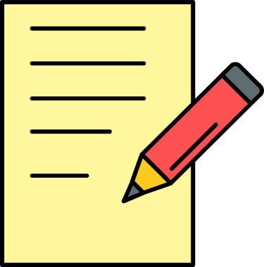 Kalem vektör simgesi. Klip sanatı.