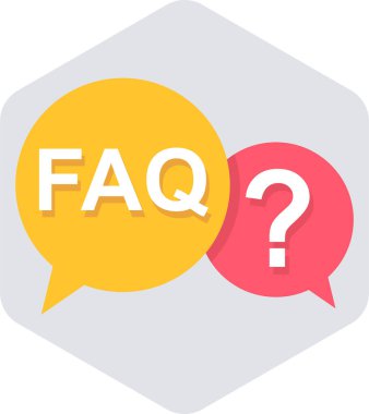 Faq ve servis vektör simgesi