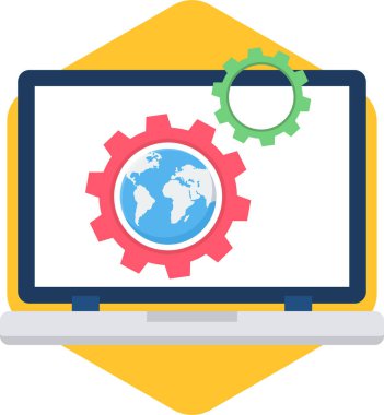 seo ve pazarlama düz vektör simgesi