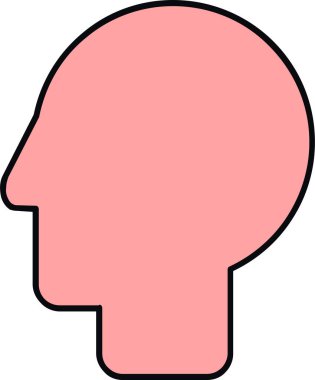 Bir insan kafasının vektör illüstrasyonu