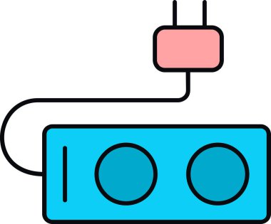 Modern b 'nin vektör illüstrasyonunda pil eksikliği