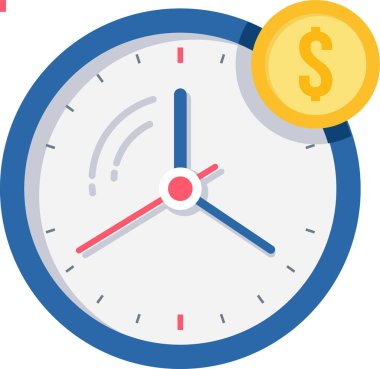 saat düz vektör simgesi