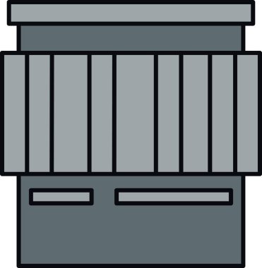 Bir karikatür demir çitin vektör çizimi