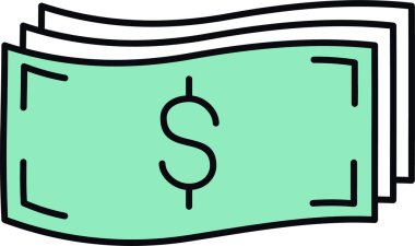 Dolar gagası vektör simgesi