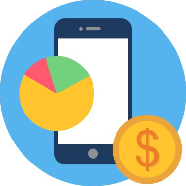 finansal düz renkli vektör simgesi