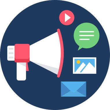 megafon simgesi, vektör illüstrasyonu