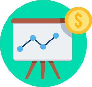 iş ve finans vektör simgesi.