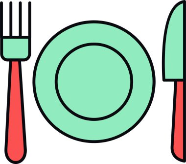 Yiyecek ve içeceğin vektör çizimi