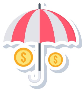 Dolar ve madeni paralar vektör simgesi