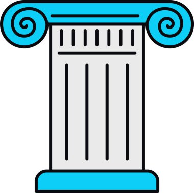 Mavi ve beyaz bir sokak lambasının vektör çizimi