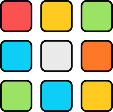 Renkli düğmelerin vektör çizimi