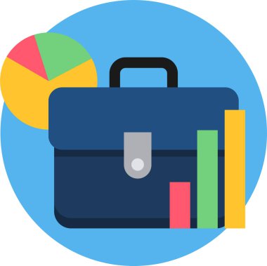 iş çantası simgesi vektör illüstrasyonu