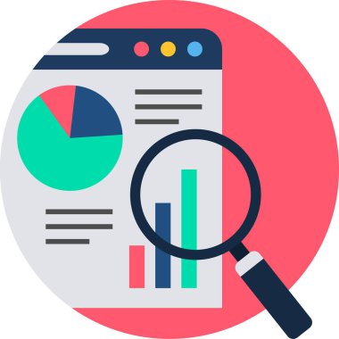 düz vektör simgesi analiz et