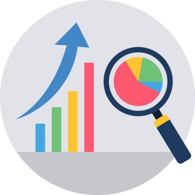 iş ve finans satırı vektör simgesi.