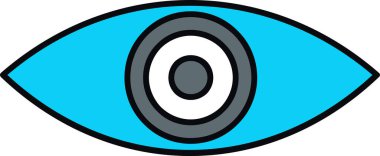 Mavi ve beyaz bir çizgi filmin vektör çizimi