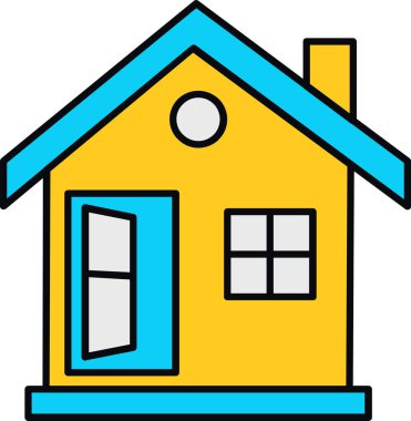 Ev simgesinin vektör illüstrasyonu