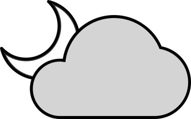 bulut simgesi, vektör illüstrasyonu