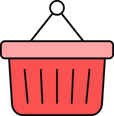 Alışveriş sepeti vektör simgesi