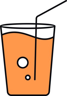 Bir bardak kahve ve pipet.