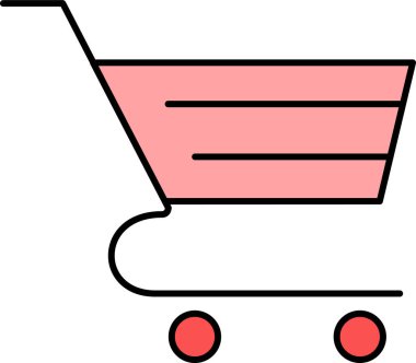 Alışveriş arabası vektör simgesi