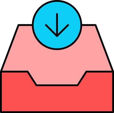 Mavi ve beyaz çizgi sanat simgesinin vektör çizimi