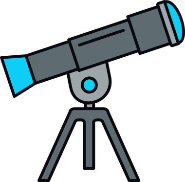 teleskop simgesi vektör illüstrasyonu