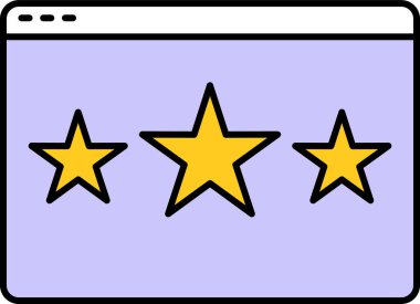 Bir yıldız simgesinin vektör illüstrasyonu