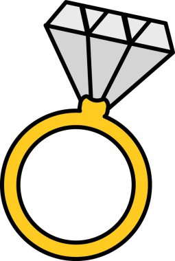 Elmas halka vektör simgesi