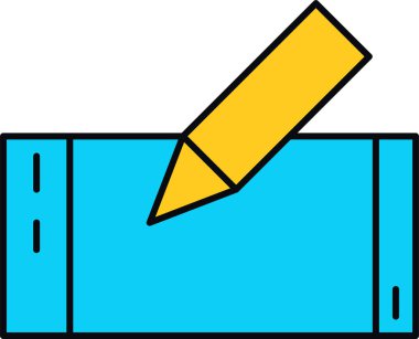 Kalem simgesi, vektör illüstrasyonu.