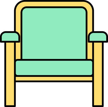 Bir bankın karikatür çizimi