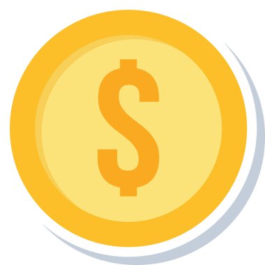 Dolar işareti vektör simgesi